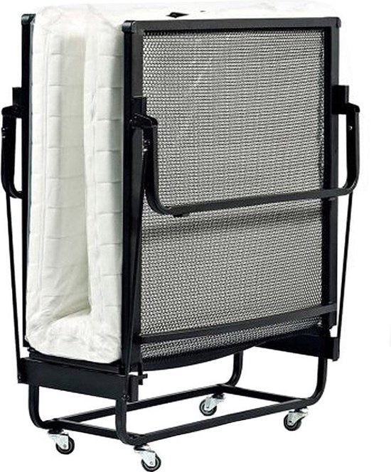 Luxe vouwbed antraciet 90x200 cm - Spiraal - Bedworld B.V.